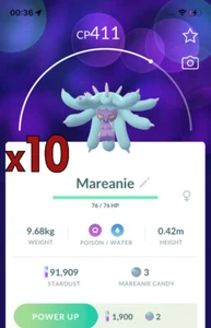 Pokemon TRADE - 10x Mareanie Trade !! Good Chance of Lucky and Good IVs !! - Picture 1 of 1