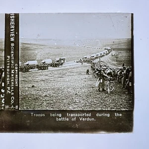 FISHERVIEW Glass WWI STEREOGRAPH Card Stereoview PLATE - Photograph Slide W-A-8 - Picture 1 of 6