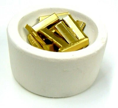 Crucible Dish 7oz Torch Melting Gold Silver Round Cup Ceramic 7 Toz Italy A-1 - Image 1 of 4