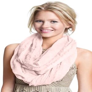 CJ Apparel Baby Pink Mobius Infinity Scarf Seconds Snood Cowl Tube Shawl **NEW**