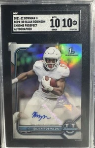 Bowman U Bijan Robinson 2021-22 primer refractor automático BCPA-BR SGC 10 10 - Imagen 1 de 2