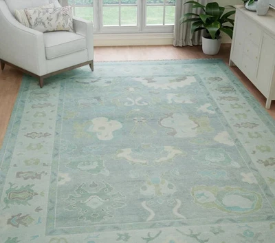 8x10 Turkish Modern Oushak Hand Knotted Rug Bed Room Office Living Room Bedroom. - Image 1 of 4