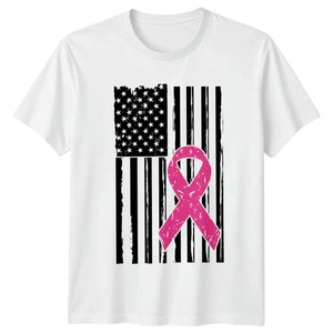 Pink Ribbon Brustkrebs Bewusstsein Unterstützung Damen Herren Grafik T-Shirt Unisex Top - Bild 1 von 11