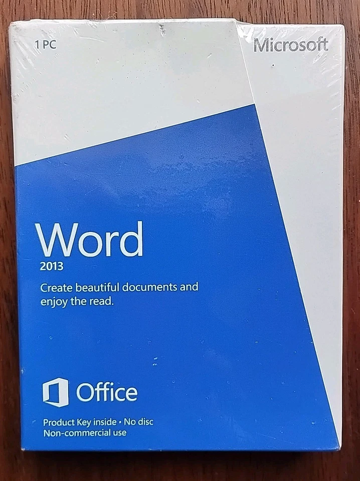 Microsoft Word 2013 Product Key Card 32/64-Bit – 1PC Non-Commercial SEALED BOX - Image 1 of 4