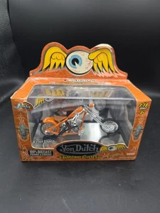 Brand New Jada Toys Von Dutch Kustom Cycles CRUEL WORLD 100% DIE-CAST ORANGE - Picture 1 of 4