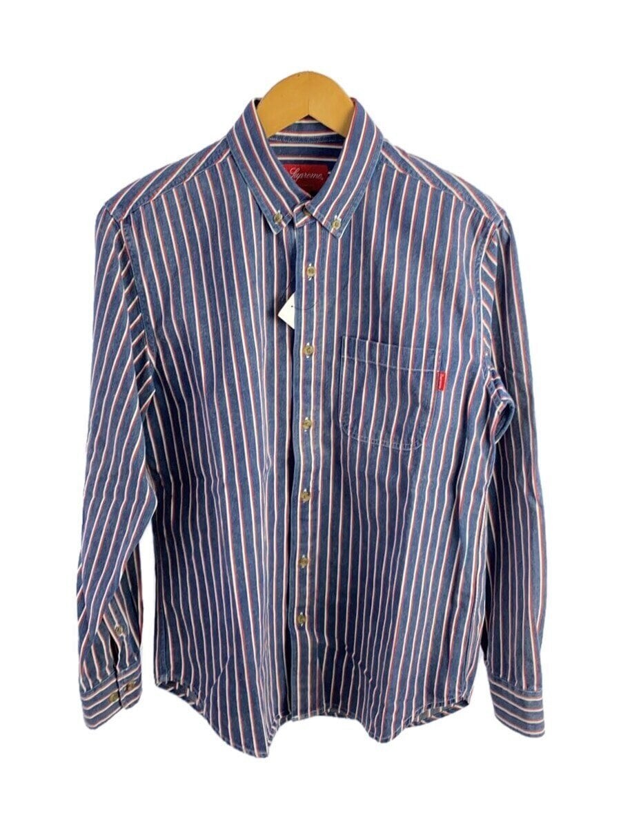 Supreme Denim Striped Casual Button-Down Shirts for Men for Supreme Denim Striped Casual Button-Down Shirts for Men for
