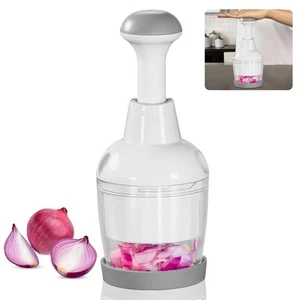 Vegetable Chopper, Food Chopper Manual Hand, Veggie Chop Garlic Onion Salad C... - Picture 1 of 8