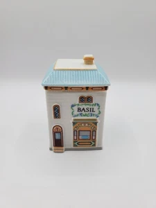 Basil The Lenox Spice Village Porcelain House Jar 1989 Base & Lid - Picture 1 of 5