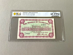 Guernsey 10 Shillings P-42b 1959 PCGS 65 PPQ - Picture 1 of 4
