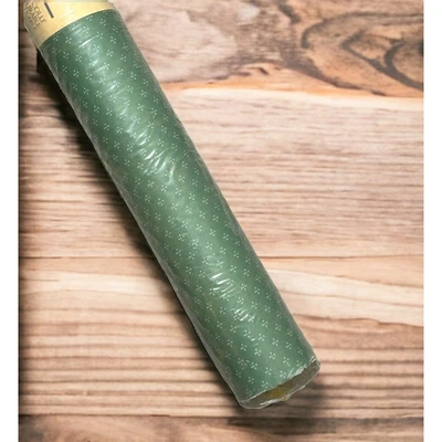 Vintage Tattersalls BORDEAUX COUNTRY Green & White Wallpaper 55.4 sf Cottagecore - Image 1 of 4