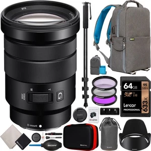 Sony 18-105mm F/4 E PZ OSS Zoom G Lens Kit for Mirrorless E-mount Cameras Bundle - Picture 1 of 10