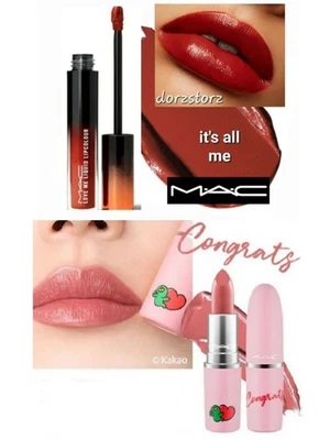MAC Love Me Liquid Lipcolour It’s All Me & MAC Kakao Friends Lipstick Congrats - Image 1 of 4