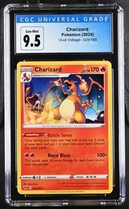 Pokemon 2020 Vivid Voltage no holograma raro #025/185 Charizard CGC 9,5 - Imagen 1 de 2