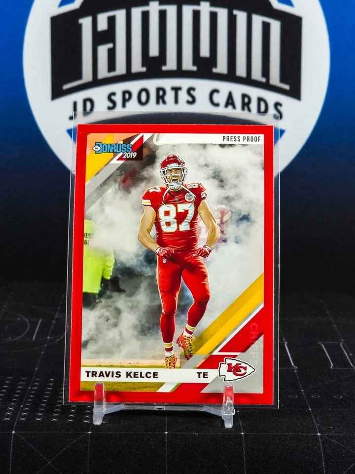 2019 Panini Donruss Red Press Proof Variation Travis Kelce Chiefs - Image 1 of 1