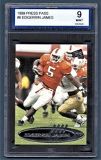 1999 Press Pass Edgerrin James Colts #6 Rookie ISA 9 #65635628  (HOF 2020)