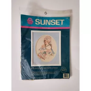 Dimensions Jan Hagara Crewel Embroidery Kit Addie and her Doll Sunset 11057 - Picture 1 of 5