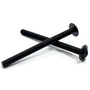 M4 / 4mm DOOR HANDLE SCREWS KITCHEN DOOR DRAWER KNOB BLACK PASSIVATED ZINC STEEL - Picture 1 of 2