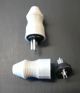Grau 2 Pin DIN Lautsprecher Stecker X 2 - Bild 1 von 1