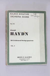 Kalmus Miniature Orchestra Scores J Hayden 30 String Quartets Vol II - Picture 1 of 5