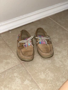 Zapatos de barco Sperry Kids tostados/beige niñas talla 10 - Imagen 1 de 8
