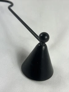 Long Handled Candle Snuffer Black Cone Shape Wavy Handle 10.5” - Picture 1 of 6