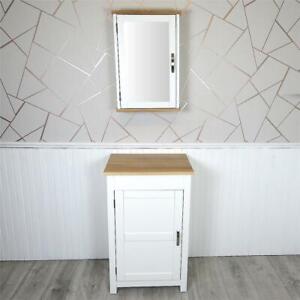 Slimline Bathroom Cabinet Vanity Unit | White Painted | 308P