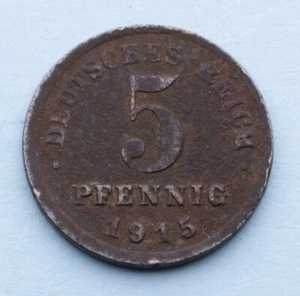 1915 J Germany - Empire 5 Pfennig KM# 19 - Picture 1 of 2