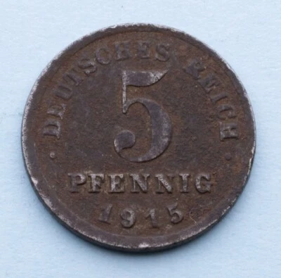 1915 J Germany - Empire 5 Pfennig KM# 19 - Image 1 of 2