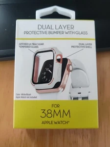 38MM Protective Bumper Tempered Glass 4 APPLE WATCH WHITE IN COLOR - Picture 1 of 2