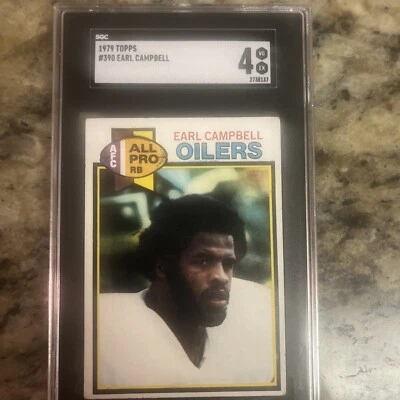 1979 Topps #390 Earl Campbell SGC 4 VG EX All Pro HOF Oilers Rookie Year NFL - Image 1 of 3