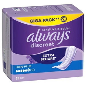 Always Discreet Sensitive Bladder Extra Secure Pads Long Plus - 28 Pads - Bild 1 von 3