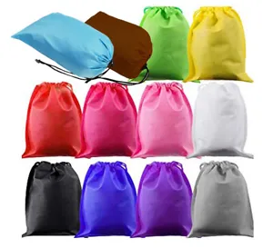 US 12PCS Boot Shoe Toy Storage Drawstring Bag Travel Organizer Large Dust-proof - Picture 1 of 43