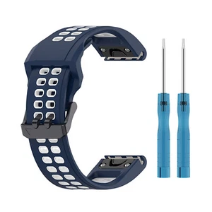 26 mm Silikonband Quick Fit Armband für Garmin Fenix 7 7S 7X 6S 6X Pro 5 5S Plus - Bild 1 von 7