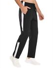 Mens Track Pants Tracksuit Bottoms, Sports, Zipper Athletic Casual Jogger