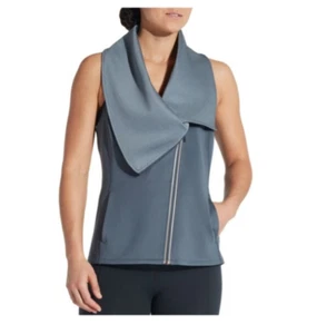 Calia by Carrie Underwood Limited Edition Scuba Full Zip Vest Asymmetrical Small - Picture 1 of 8