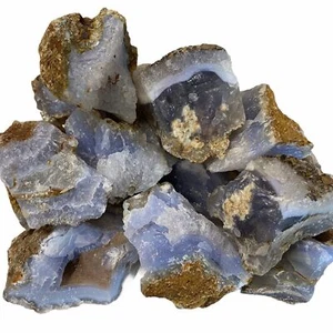 Stone tumbling Rock 1kg Blue Lace Agate Rough Rock - Picture 1 of 1