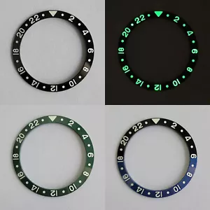37,5 mm bisel de cerámica anillo inserto para reloj GMT verde bisel brillante - Imagen 1 de 11