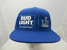 Bud Light Superbowl NFL football Baseball Cap Hat adjustable snapback blue 