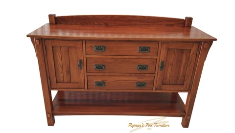 Nichols & Stone Mission Style Heritage Oak Sideboard W / Backsplash Cover