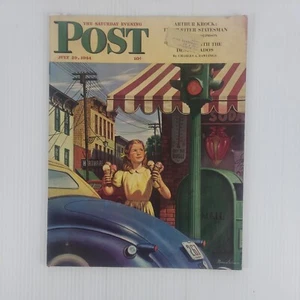 The Saturday Evening Post July 29, 1944, One Man's War, Agatha Christie, French - Picture 1 of 7