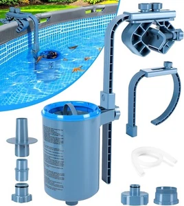Oberirdischer Poolskimmer mit 3 Skimmersocken | Wandhalterung Oberflächenskimme - Bild 1 von 7