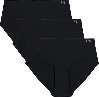 Under Armour Women's 3 Pack UA Pure Stretch Hipster Underwear Size XS Black - Image 1 of 4