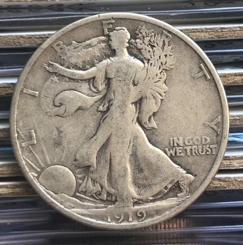 1919-d  Walking Liberty half dollar  ,  better date Cover