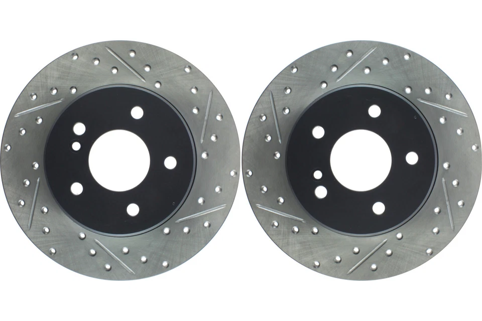 Par de rotores de freno de disco Stoptech trasero para Mercedes-Benz E320 1996-2002 (45949) Foto 1 de 4