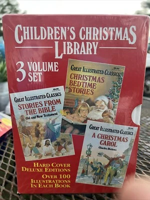 Great Illustrated Classics Children's Christmas Library box 3 Hardcover Books - Image 1 of 3