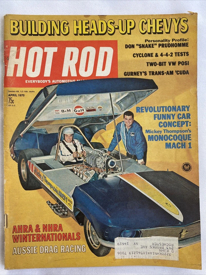 1970 April Hot Rod Magazine AHEA & NHRA Winter nationals (CP163) - Image 1 of 3