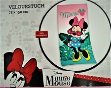 Minnie Mouse Velourstuch Badetuch Strandtuch Tuch 75 x 150 cm 100% Baumwolle NEU
