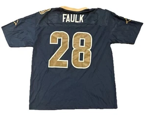 Rams Jersey Faulk Mens XL Adidas Blue Vintage - Picture 1 of 7