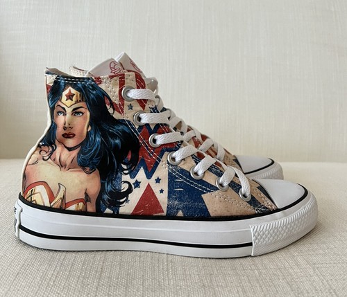 Converse All Star High Wonder Woman UK 4 EUR 36.5 U Gently Worn