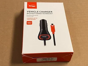 Genuine Verizon New Micro USB Car Charger MicroUSB for Phone, Tablet, Dashcam - Picture 1 of 17